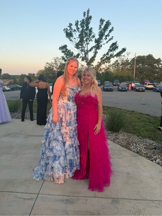 Sherri Hill Dresses & Skirts - Sherri Hill Blue & Fuchsia Ruffled Prom Gowns
